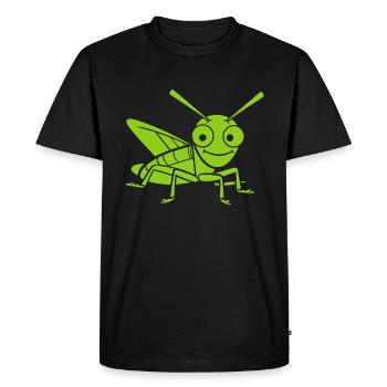 Sauterelle - T-shirt Premium bio Homme - noir - Devant - Nico (187cm)