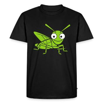 Sauterelle - T-shirt Premium bio Homme - noir - Devant - Nico (187cm)
