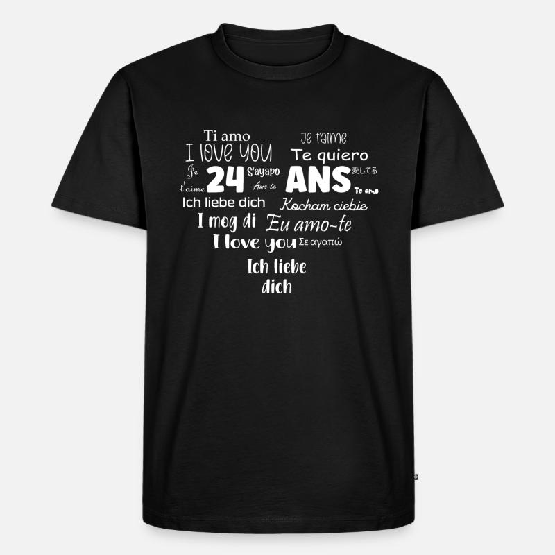 24 ans ensemble - T-shirt Premium bio Homme - noir