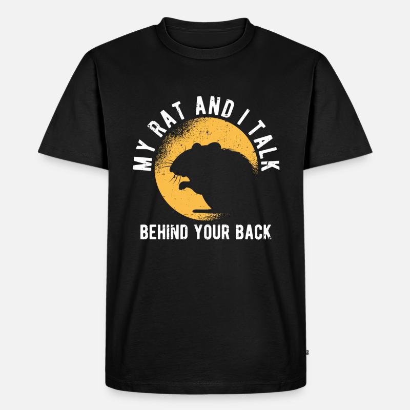 Nagetier Maus Ratte - Männer Premium Bio T-Shirt - Schwarz