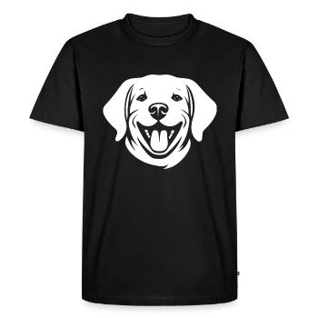 Small dog humor labrador - Men's Premium Organic T-Shirt - black - Front - Nico (187cm)