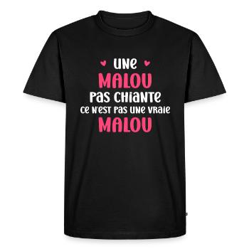Malou - T-shirt Premium bio Homme - noir - Devant - Nico (187cm)