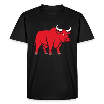 Bull - Men's Premium Organic T-Shirt - black - Front - Nico (187cm)