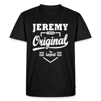 Jeremy original shirt personnalisé prénom jeremy - T-shirt Premium bio Homme - noir - Devant - Nico (187cm)