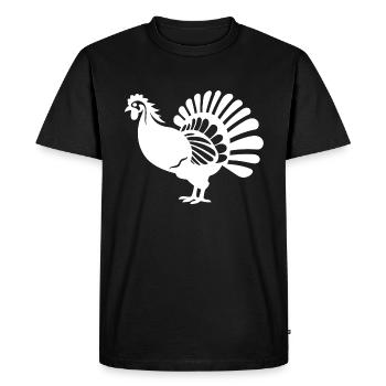 dindons - T-shirt Premium bio Homme - noir - Devant - Nico (187cm)
