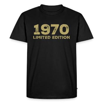 Cadeau D'anniversaire Nées En 1970 Vintage 1970 - T-shirt Premium bio Homme - noir - Devant - Nico (187cm)