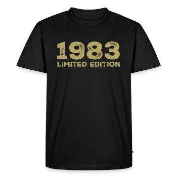 Cadeau D'anniversaire Nées En 1983 Vintage 1983 - T-shirt Premium bio Homme - noir - Devant - Nico (187cm)