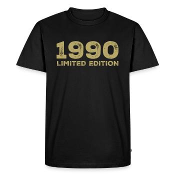 Cadeau D'anniversaire Nées En 1990 Vintage 1990 - T-shirt Premium bio Homme - noir - Devant - Nico (187cm)