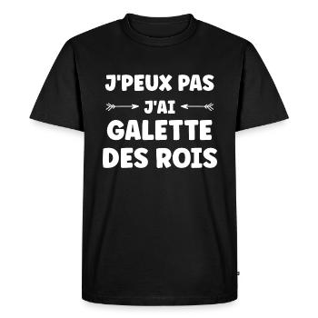 Galette - T-shirt Premium bio Homme - noir - Devant - Nico (187cm)