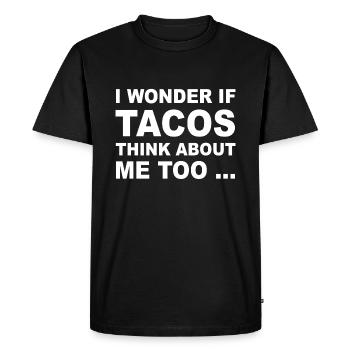 taco - Men's Premium Organic T-Shirt - black - Front - Nico (187cm)