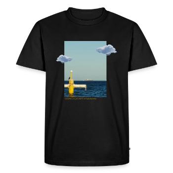 Détente en mer - T-shirt Premium bio Homme - noir - Devant - Nico (187cm)