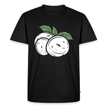 mozzarella - T-shirt Premium bio Homme - noir - Devant - Nico (187cm)