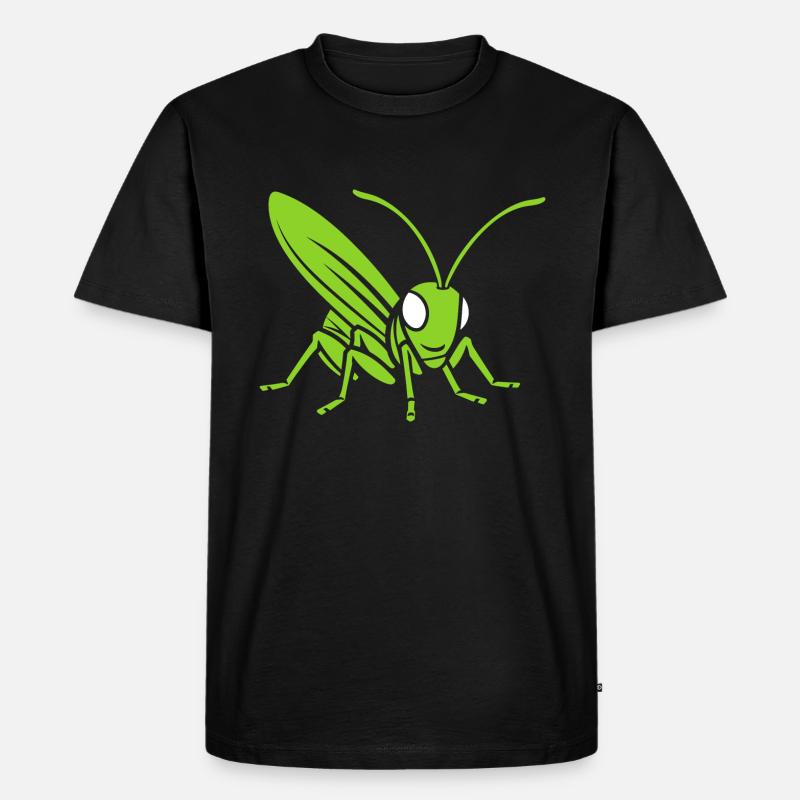 Heuschrecke - Männer Premium Bio T-Shirt - Schwarz