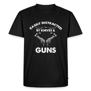 Knife Collector Designs Messerfan Knife Maker - Men's Premium Organic T-Shirt - black - Front - Nico (187cm)