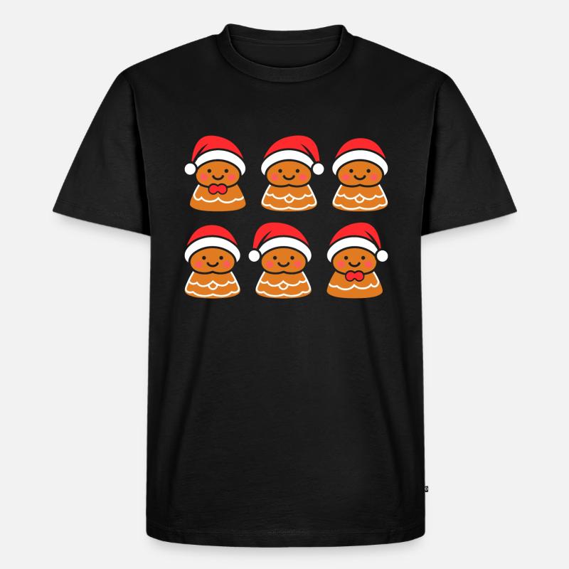 Lebkuchenmann - Männer Premium Bio T-Shirt - Schwarz