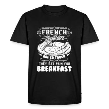 French Teacher So Touch - Men's Premium Organic T-Shirt - black - Front - Nico (187cm)
