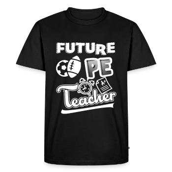 Future PE Teacher - Men's Premium Organic T-Shirt - black - Front - Nico (187cm)