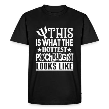 Psychologist Hottest Psychologist - Men's Premium Organic T-Shirt - black - Front - Nico (187cm)