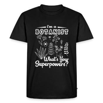 Botanist I am A Botanist - Men's Premium Organic T-Shirt - black - Front - Nico (187cm)