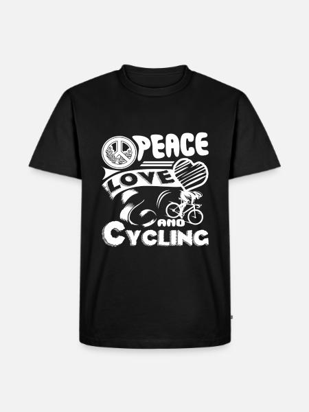 Cycling Peace Love Cycling - Men's Premium Organic T-Shirt - black