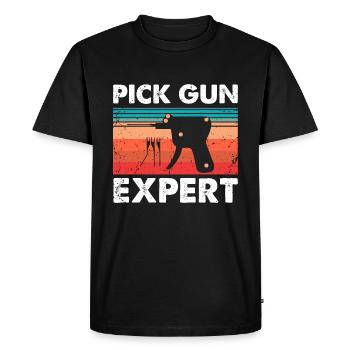 Lockpicking Expert Unlocking Service Lock Design - Men's Premium Organic T-Shirt - black - Front - Nico (187cm)