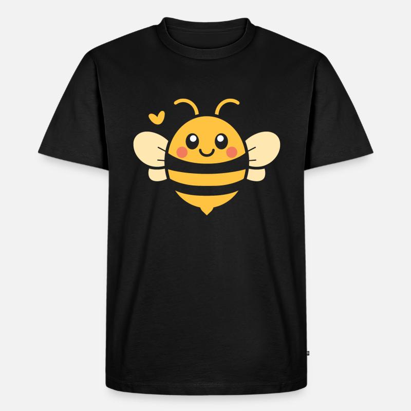 Biene - Männer Premium Bio T-Shirt - Schwarz