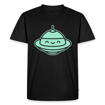soucoupe volante - T-shirt Premium bio Homme - noir - Devant - Nico (187cm)