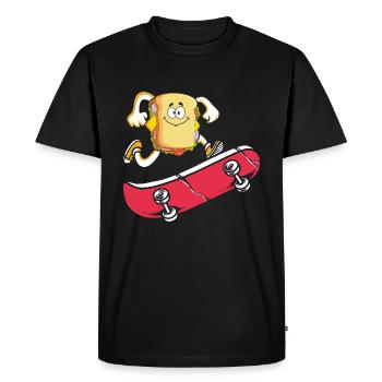 Planche à roulettes Sandwich Skateboard Skateboard - T-shirt Premium bio Homme - noir - Devant - Nico (187cm)