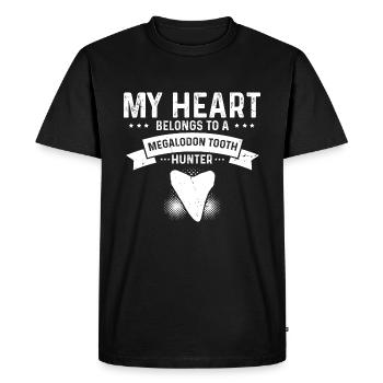 Un paléontologue conçoit un étudiant chasseur de fossiles - T-shirt Premium bio Homme - noir - Devant - Nico (187cm)