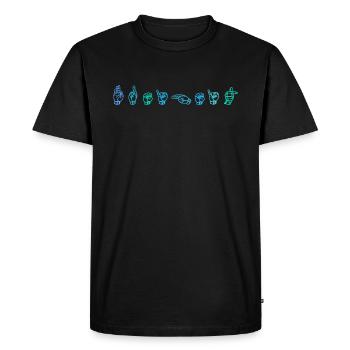Liberté - DGS Streetwear - T-shirt Premium bio Homme - noir - Devant - Nico (187cm)