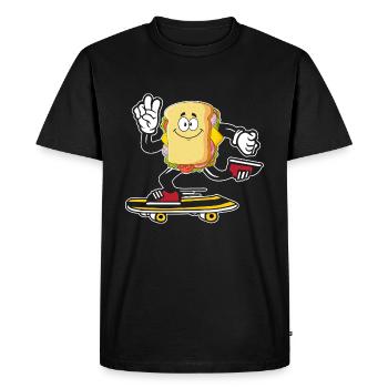 Planche à roulettes Sandwich Skateboard Skateboard - T-shirt Premium bio Homme - noir - Devant - Nico (187cm)