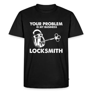 Pas de clé pas de problème de conception du service de verrouillage - T-shirt Premium bio Homme - noir - Devant - Nico (187cm)