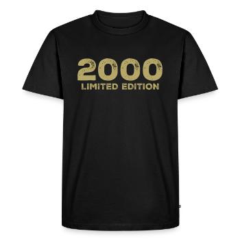 Cadeau D'anniversaire Nées En 2000 Vintage 2000 - T-shirt Premium bio Homme - noir - Devant - Nico (187cm)