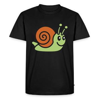 Snail - Men's Premium Organic T-Shirt - black - Front - Nico (187cm)