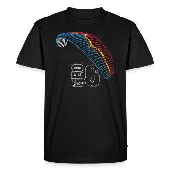 Geo 6 Parapente à l’ozone - T-shirt Premium bio Homme - noir - Devant - Nico (187cm)