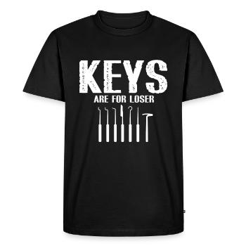 Les clés sont pour Looser Lockpicking Lock Picking - T-shirt Premium bio Homme - noir - Devant - Nico (187cm)