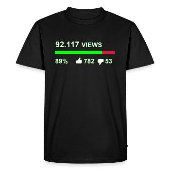 VUES Display Likes instagram 2reborn - T-shirt Premium bio Homme - noir - Devant - Nico (187cm)