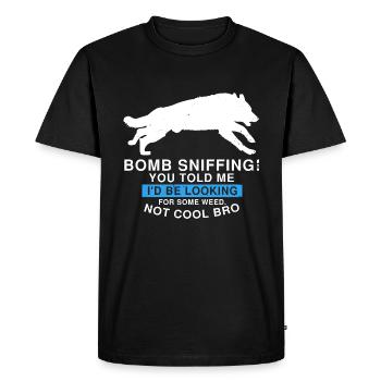 Design German Shepherd Police Design - Men's Premium Organic T-Shirt - black - Front - Nico (187cm)