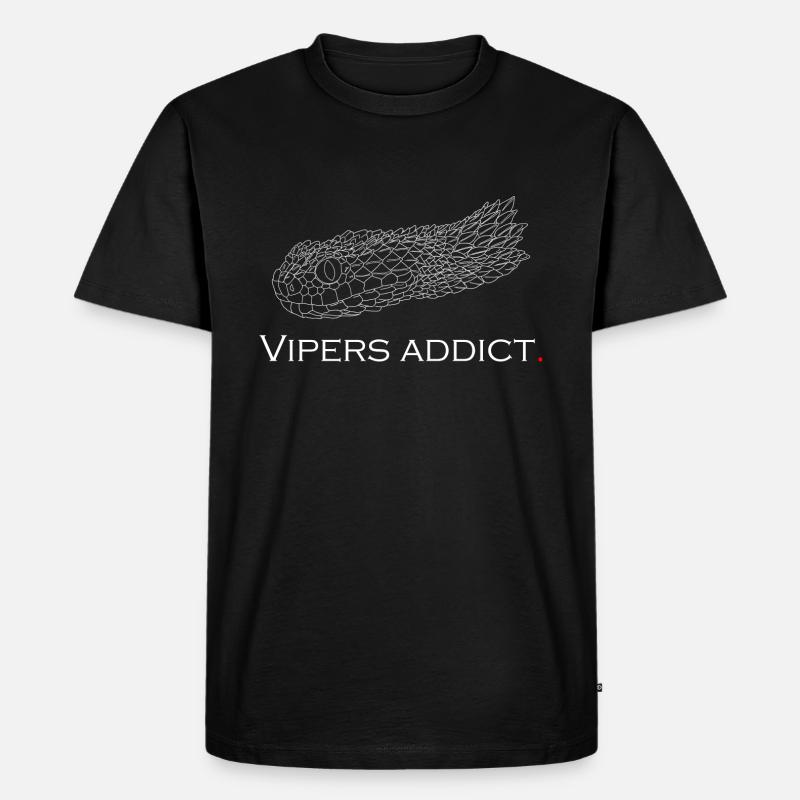 Vipers süchtig - Männer Premium Bio T-Shirt - Schwarz