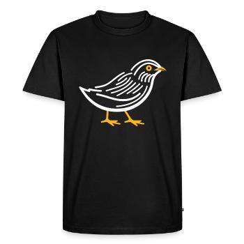 quail small quail bird - Men's Premium Organic T-Shirt - black - Front - Nico (187cm)