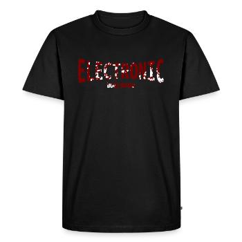 EBM - musique corporelle électronique - Logo - T-shirt Premium bio Homme - noir - Devant - Nico (187cm)