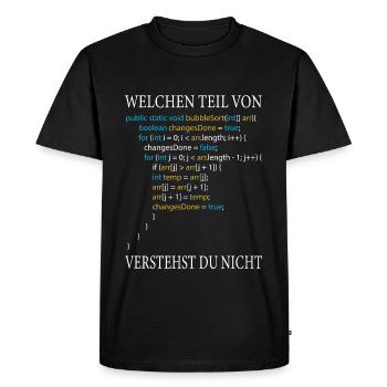 Lustiger Informatiker Spruch Programmierer - Männer Premium Bio T-Shirt - Schwarz - Vorne - Nico (187cm)