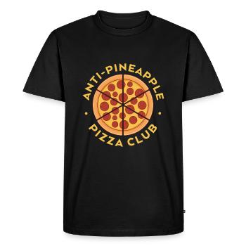 Club de pizza anti-ananas - T-shirt Premium bio Homme - noir - Devant - Nico (187cm)