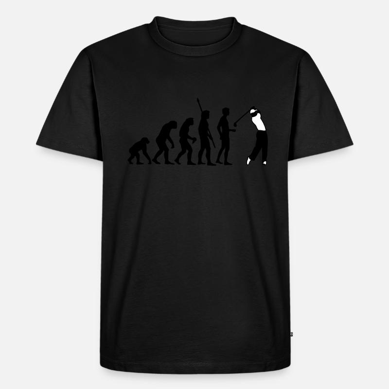 evolution_golf_b_2c - Männer Premium Bio T-Shirt - Schwarz