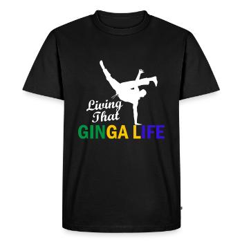 Dicton de danse afro-brésilienne pour la Capoeira - T-shirt Premium bio Homme - noir - Devant - Nico (187cm)