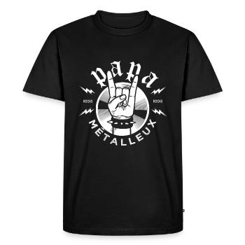 Papa Métalleux Métal music - T-shirt Premium bio Homme - noir - Devant - Nico (187cm)