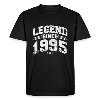 Legend Since 1995 Cadeau d’anniversaire vintage - T-shirt Premium bio Homme - noir - Devant - Nico (187cm)