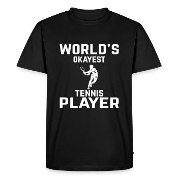 Cadeau drôle de tennis - T-shirt Premium bio Homme - noir - Devant - Nico (187cm)