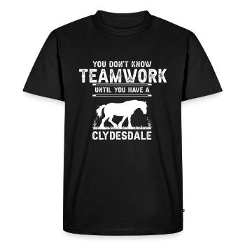 Conception Clydesdale pour clydesdale Riders - T-shirt Premium bio Homme - noir - Devant - Nico (187cm)