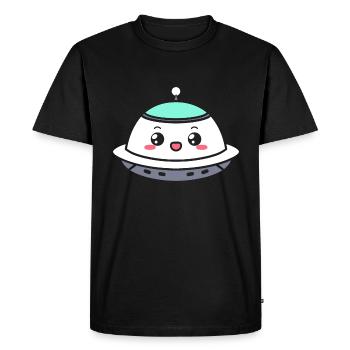 soucoupe volante - T-shirt Premium bio Homme - noir - Devant - Nico (187cm)